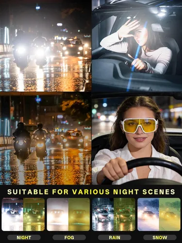 Miniatura 3 de SCVCN Night Vision Driving Glasses Anti Glare Polarized Yellow Lens Women Men Goggles Sport Sunglass Bicycle MTB 505