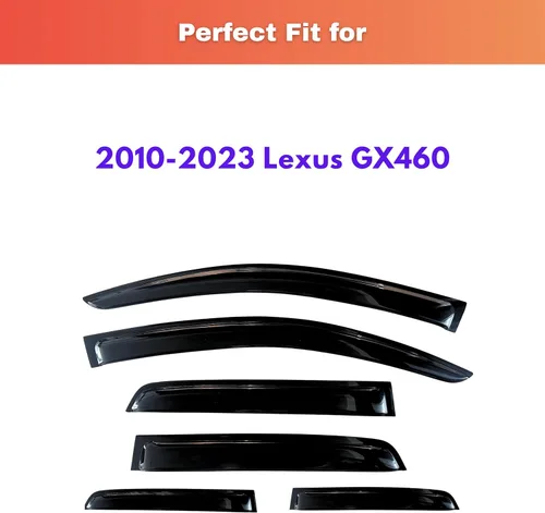 Miniatura 277 de KPY Visor de ventana compatible con Kia Soul 2009-2013, Protector contra lluvia de 4 unidades, deflectores de ventilación de ventana lateral