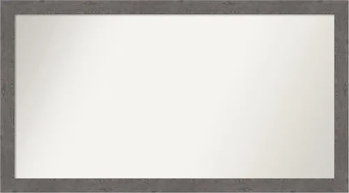 Miniatura 33 de Amanti Art Espejo de baño gris para sobre el fregadero, 31 x 48 pulgadas, espejo de tocador rectangular estrecho de color gris, marco de madera