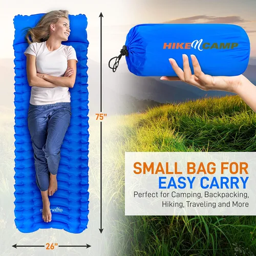 Miniatura 3 de SereneLife Lightweight & Compact Camping Gear – Sleeping Pads & Bags with Built-in Pillows for Outdoor Comfort, Waterproof & Tear-Resistant Design