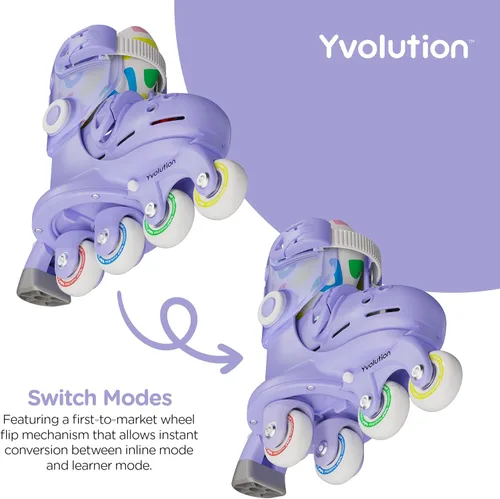 Miniatura 3 de Volution Learner Twista Patines – Patines ajustables 2 en 1 para niños a partir de 2 años – Convierte de patines de tres ruedas a patines en línea