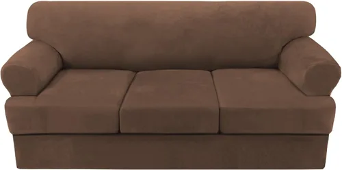 Miniatura 51 de H.VERSAILTEX Funda para sofá de 2 piezas, fundas para sillón con cojines en forma de T, funda para sofá de terciopelo grueso, protector de muebles