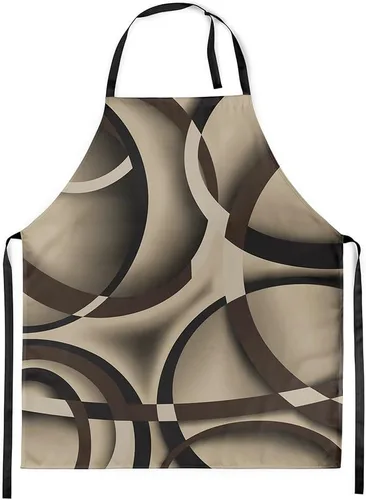 Miniatura 28 de Castle Fairy Delantal de cocina geométrico en espiral, moderno delantal impermeable con rayas simples para adultos (sin bolsillo), 31 x 26 pulgadas