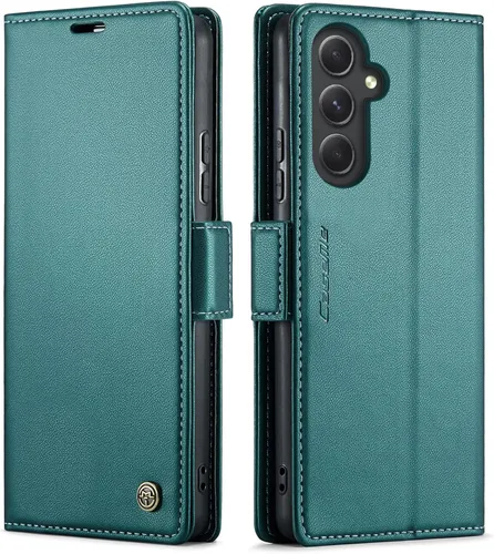 Miniatura 54 de QLTYPRI Funda tipo cartera para Samsung Galaxy S22 Ultra, funda magnética de piel sintética de alta calidad con bloqueo RFID, ranuras para tarjetas