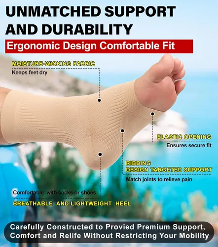 Miniatura 4 de KEKING® Tobillera de compresión para mujeres y hombres, calcetines médicos de compresión de tobillo para fascitis plantar, hinchazón de pies
