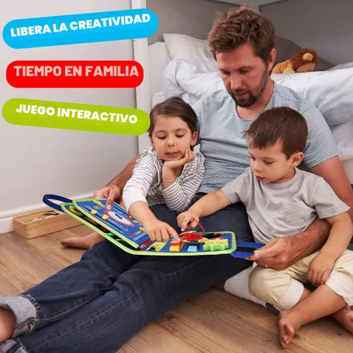 Miniatura 6 de Guolely Busy Board Montessori - Juguete para niños de 3 a 6 años, tablero sensorial de desarrollo de actividades educativas para habilidades motoras