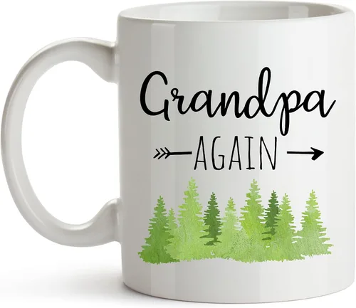 Miniatura 7 de YouNique Designs Taza con texto en inglés "Promoted to Grandpa Again, Grandparents Again, Grandparents Again, Grandparents Baby Announcement, Ideas