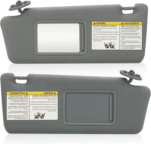 Parasol para el lado izquierdo del conductor y del pasajero derecho gris sin luz para Toyota Tacoma 2005-2015, repuesto