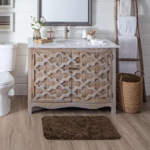 Miniatura 3 de Mohawk Home Alfombra de baño lavable a máquina, marrón oscuro, 1 pies 11 pulgadas x 3 pies 3 pulgadas, perfecta para tu baño