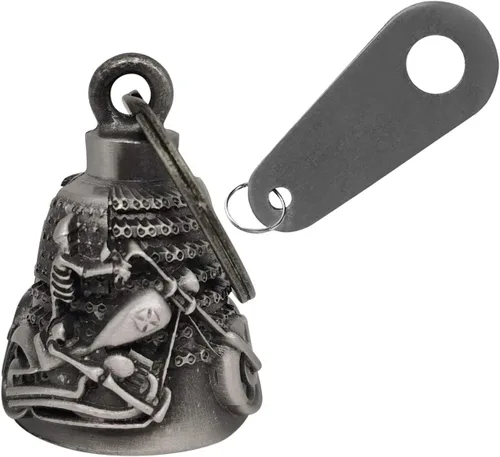 Miniatura 24 de Campana de motocicleta con colgador para motociclista, campanas de motociclista de buena suerte y accesorios de motocicleta, campana de la suerte