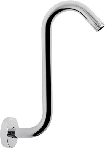 NearMoon Brazo elevador de cabezal de ducha en forma de S, brazo extensor de ducha con brida, conexión estándar de 1/2 pulgada, accesorio de baño,