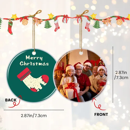 Miniatura 2 de Adornos de Navidad Personalizados 2025, Adornos con Fotos para Árbol de Navidad, Regalos Personalizados para Recién Nacidos, Parejas, Mujeres