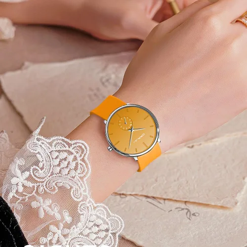 Miniatura 3 de CRRJU Mens Women Watch Casual Stylish Waterproof Quartz Unisex Wristwatches, Ultra Thin Watches for Men Women, Colorful Silicone Band
