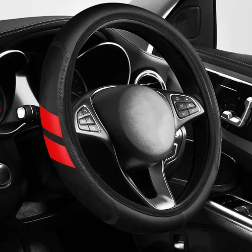 Miniatura 8 de YOSRTER Funda de volante para Dodge Charger, Durango Challenger, Journey Ram, fundas de cuero transpirable antideslizante para volante de Dodge