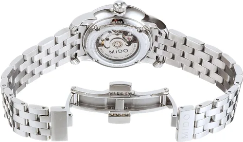 Miniatura 3 de Mido MIDO-M76004261 Baroncelli Reloj suizo automático plateado para mujer, Blanco