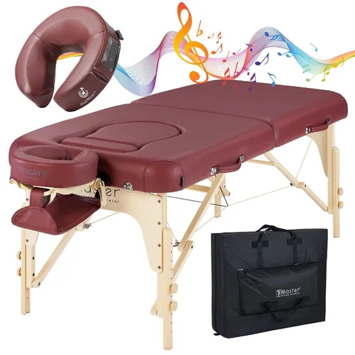 Miniatura 9 de Master Massage - Sofá de cama de 30 pulgadas con sistema de iluminación ambiental portátil de Eva para embarazo, terapia de masaje, multifuncional