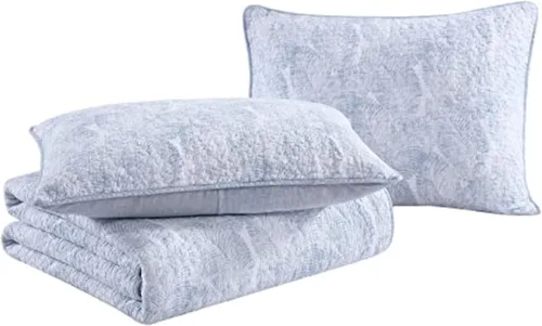 Miniatura 11 de Tommy Bahama - Juego de edredón tamaño Queen, decoración reversible de algodón para dormitorio con fundas a juego, ropa de cama costera con reverso