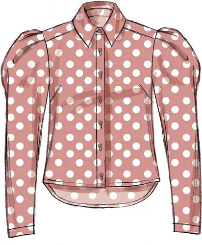 Miniatura 7 de McCall's M7838A5 Blusa holgada con botones para mujer, patrones de costura, tallas 6-14