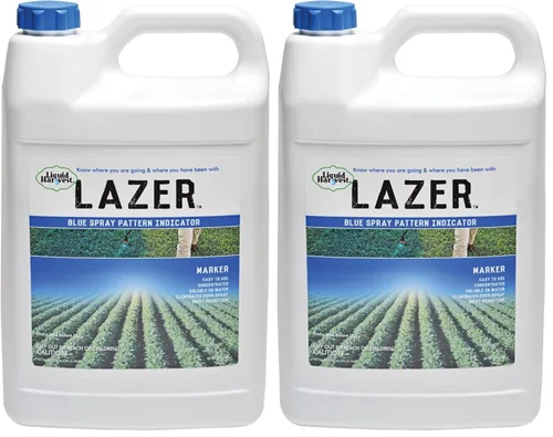 Miniatura 9 de Liquid Harvest Lazer - Indicador de patrón de pulverización concentrado azul, 1 galón (128 onzas) - Tinte en aerosol perfecto para malezas, tinte