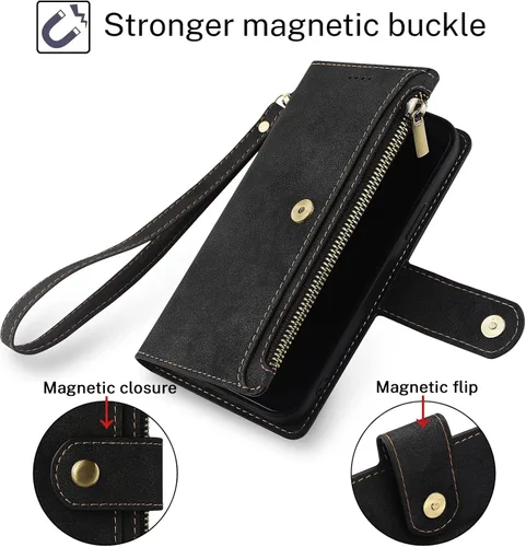Miniatura 6 de Antsturdy Funda compatible con Motorola Moto G Stylus 2020 con tarjetero para mujeres y hombres, funda de teléfono con bloqueo RFID, piel sintética