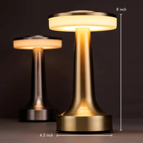 Miniatura 4 de O'Bright Lámpara de mesa LED portátil con sensor táctil, brillo de 3 niveles, batería recargable de hasta 48 horas de uso, luz nocturna para Blanco