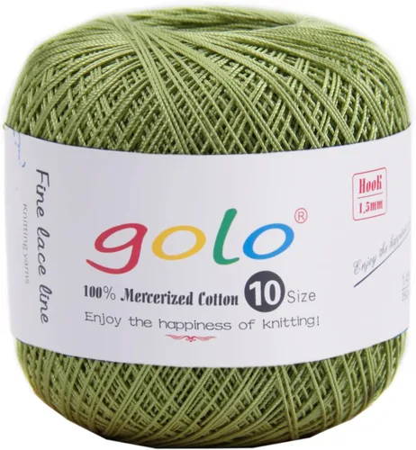 Miniatura 15 de Golo - 3 bolas de hilo de ganchillo tamaño 10, hilo de crochet para tejer a mano 102