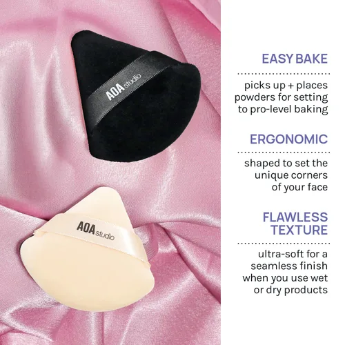 Miniatura 3 de AOA Studio Velvet Puffs - Juego de 6 esponjas de maquillaje sueltas en polvo corporal, esponja, licuadora de terciopelo, juego de esponjas de mezcla