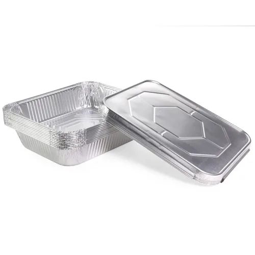 Miniatura 15 de IDL Packaging Sartenes de aluminio de tamaño medio con tapas, tamaño mediano, 13 x 11 x 2 pulgadas (paquete de 10) - Sartén desechable de aluminio