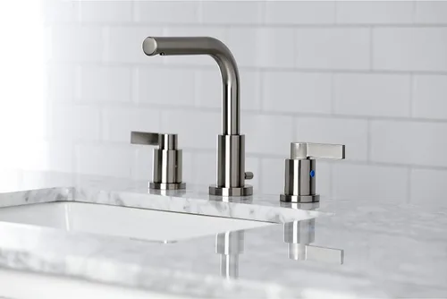 Miniatura 5 de Fauceture FSC8958NDL - Grifo de baño de 8 pulgadas con drenaje emergente, níquel cepillado