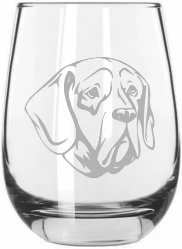 Miniatura 417 de Sakhalin Husky Dog - Copa de vino grabada personalizada de 15.25 onzas sin tallo