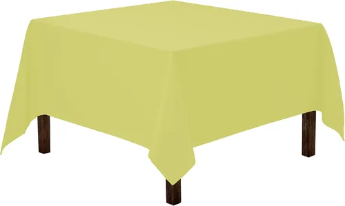 Miniatura 18 de Gee Di Moda Mantel Cuadrado - Mantel Beige de 52 x 52 Pulgadas para Mesas Cuadradas o Redondas Pequeñas - Tela Resistente Lavable - para Mesa