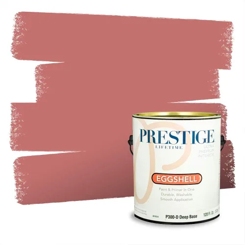 Miniatura 250 de Prestige Paints Pintura exterior e imprimación en uno, 1 galón, plano, coincidencia comparable de Valspar* Amber Rose*