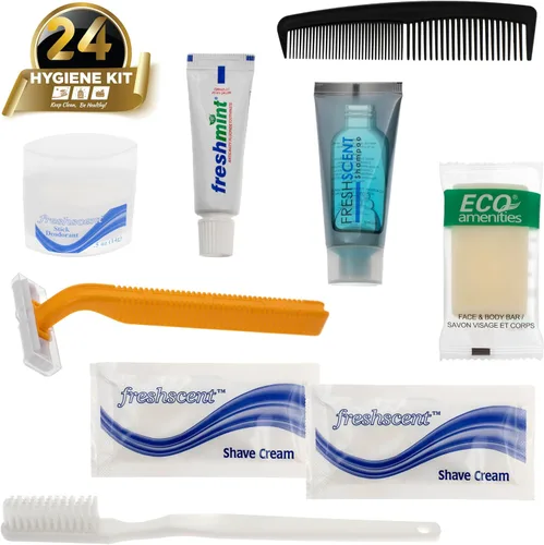 Miniatura 2 de Moda West 24 kits – Caja a granel de artículos de tocador de lujo al por mayor de artículos de tocador esenciales para hombres, mujeres, viajes
