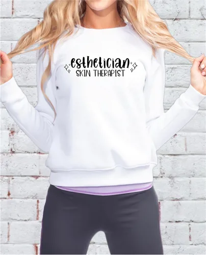 Miniatura 2 de SEC Apparel Estetician Parches termoadhesivos de transferencia de letras para camisetas Ropa de tela Belleza (terapeuta de la piel)