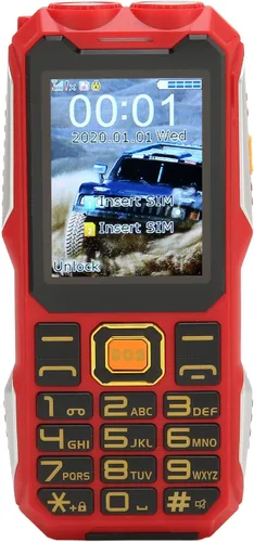 Miniatura 7 de Sxhlseller Teléfono Senior resistente, Botones Grandes, Pantalla de 2.4", Batería 16800mAh, Linterna LED, Altavoz, Dual SIM, Uso al aire libre, Rojo