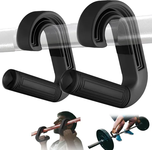 Asas de agarre neutral para tracción: Ganchos ergonómicos portátiles para remo de barra, peso muerto, bandas resistentes para entusiastas de fitness