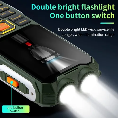 Miniatura 4 de Teléfono resistente 2G, teléfono celular desbloqueado para personas mayores/niños, teléfono móvil para personas mayores con pantalla de 2.6