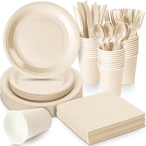 Miniatura 9 de Dandat 350 piezas de decoración para despedida de soltera y baby shower, suministros de fiesta incluyen platos, vasos y juegos de servilletas