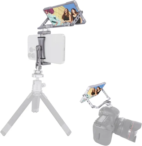 Miniatura 12 de NICEYRIG Pro Selfie Mirror Mount Vlog Vlogging para iPhone y Android Teléfono Celular 6.7'' 6.5'' 6.1'', Espejo de pantalla abatible de 360°