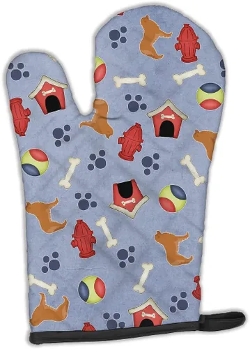 Miniatura 144 de Caroline's Treasures BB4872OVMT - Guante de horno de Navidad Affenpinscher resistente al calor, grueso para sartenes calientes y horno, manopla