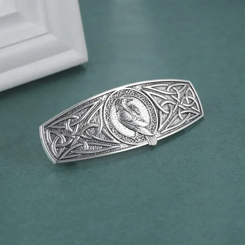 Miniatura 2 de TEAMER Moda vintage nudo celta clip de pelo pasadores de metal accesorios para el cabello patrón grabado headwear styling para las mujeres Águila