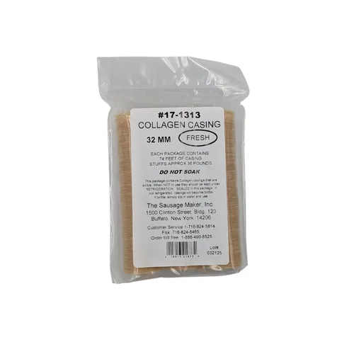 Miniatura 5 de The Sausage Maker® Fundas de colágeno transparente de 60 mm para hacer salchichas - Paquete de 10, funda no comestible para salchicha cocida