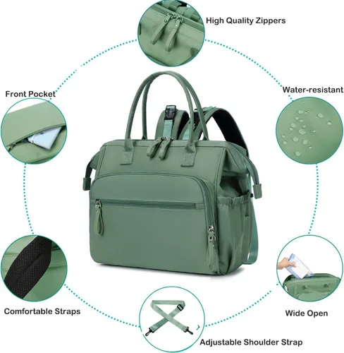 Miniatura 4 de LORADI Large Diaper Bag Tote, Hospital Bag, Baby Shower Essential 14 Pockets, Convertible, Stroller Clips, 3 Insulated Pockets, Water-resistant