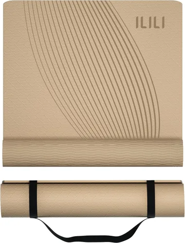 Miniatura 9 de ILILI Tapete de yoga, 72 x 25 x 0.3 pulgadas, antideslizante, tapete de ejercicio de elastómero termoplástico, resistente al desgarro, tapete