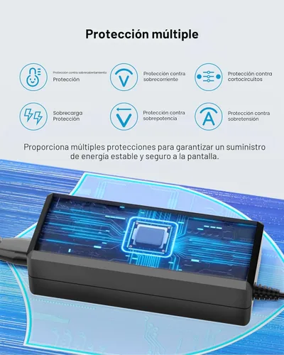 Miniatura 6 de Cable de alimentación para monitor Samsung DC 14V 4A para Samsung SyncMaster 32" 27" 24" 22" 23" 20" 19" 18" 17" 15" Pantalla LED LCD TFT Monitor TV