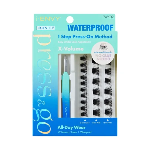 Miniatura 20 de i-ENVY - Pestañas autoadhesivas Press&Go, no necesitan pegamento, pestañas postizas de fácil aplicación, pestañas a presión de 1 paso, sin daños ni