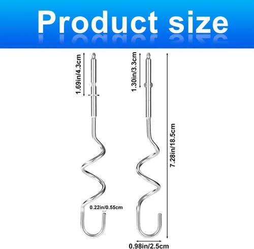 Miniatura 2 de 2 accesorios para batidora de mano, compatibles con batidoras de mano universales de acero inoxidable, repuesto para utensilios de cocina y hornear