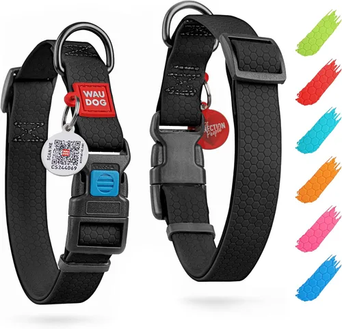 Miniatura 33 de WAUDOG Collar de Perro Impermeable - Collar de Perro Ajustable para Perros Grandes, Pequeños y Medianos - Collar de Perro Desmontable Impermeable