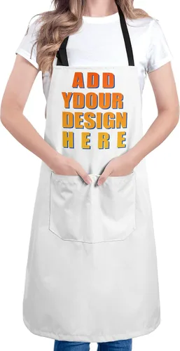 Miniatura 20 de Apron for Women with 2 Pockets Waterproof Bib for Kitchen Cooking Restaurant BBQ Painting Crafting Salon Nails