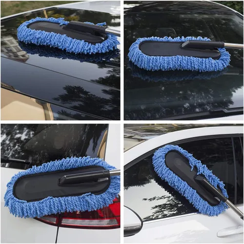 Miniatura 5 de Cepillo de coche de microfibra Mango extensible Interior Exterior Limpieza multiusos Cepillo de coche